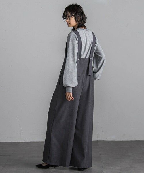 MAYSON GREY / メイソングレイ ロング・マキシ丈ワンピース | カーブVネックオールインワン≪洗濯機で洗える≫ | 詳細9