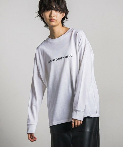 MAYSON GREY / メイソングレイ カットソー | ロゴプリントロングTシャツ≪洗濯機で洗える≫ | 詳細1