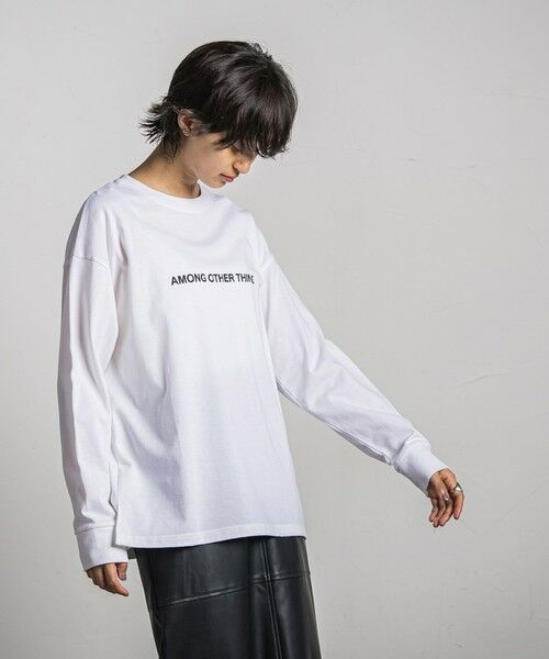 MAYSON GREY / メイソングレイ カットソー | ロゴプリントロングTシャツ≪洗濯機で洗える≫ | 詳細2