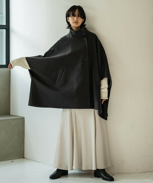 MAYSON GREY / メイソングレイ ダッフルコート | 【カタログ掲載】スタンドカラーポンチョ | 詳細15
