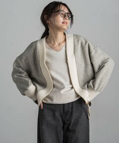 MAYSON GREY / メイソングレイ テーラードジャケット | イタリアンエアリーVネックブルゾン