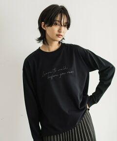 ハンドメッセージロゴロングTシャツ≪洗濯機で洗える≫