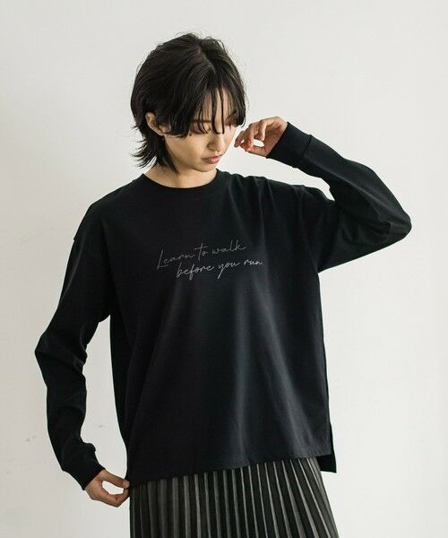 MAYSON GREY / メイソングレイ カットソー | ハンドメッセージロゴロングTシャツ≪洗濯機で洗える≫ | 詳細10