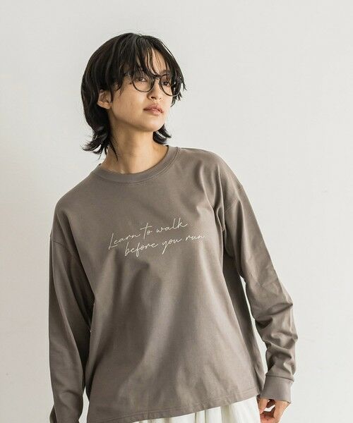 MAYSON GREY / メイソングレイ カットソー | ハンドメッセージロゴロングTシャツ≪洗濯機で洗える≫ | 詳細15