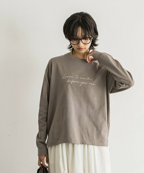 MAYSON GREY / メイソングレイ カットソー | ハンドメッセージロゴロングTシャツ≪洗濯機で洗える≫ | 詳細16