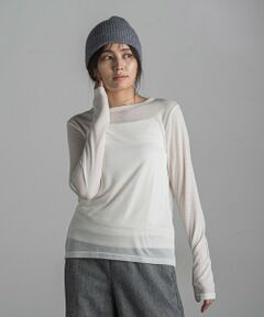 ロングスリーブクルーネックTシャツ≪手洗い可能≫