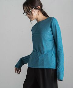 ロングスリーブクルーネックTシャツ≪手洗い可能≫