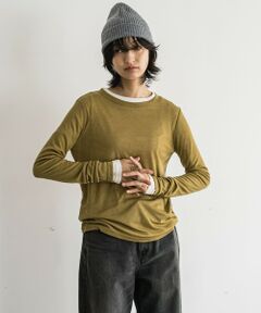 ロングスリーブクルーネックTシャツ≪手洗い可能≫