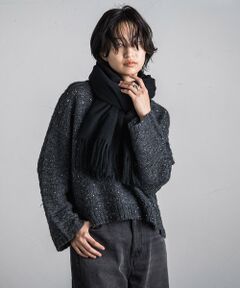 【WEB限定】スパンコールシャギーニットプルオーバー≪手洗い可能≫