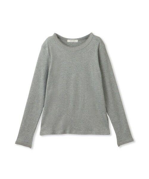 MAYSON GREY / メイソングレイ カットソー | チュール使いラメリブロングTシャツ≪手洗い可能≫ | 詳細17