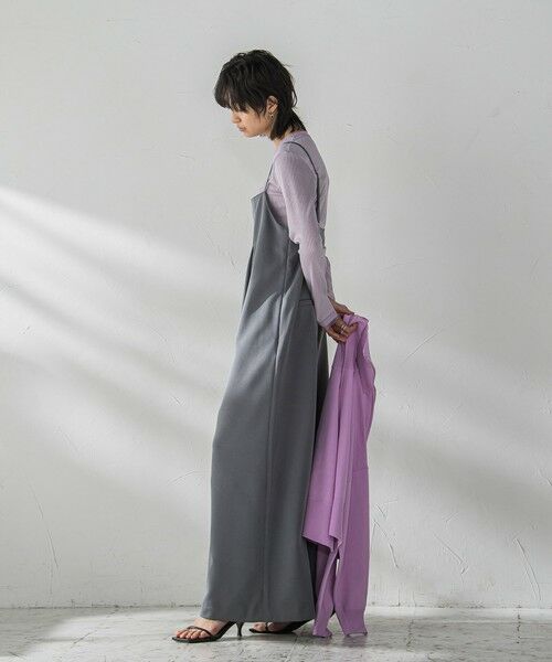 MAYSON GREY / メイソングレイ カットソー | チュール使いラメリブロングTシャツ≪手洗い可能≫ | 詳細23