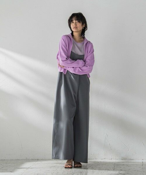 MAYSON GREY / メイソングレイ カットソー | チュール使いラメリブロングTシャツ≪手洗い可能≫ | 詳細25