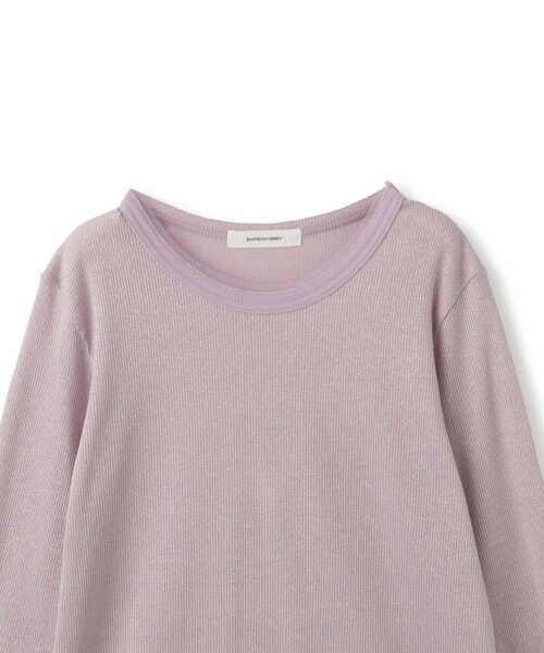 MAYSON GREY / メイソングレイ カットソー | チュール使いラメリブロングTシャツ≪手洗い可能≫ | 詳細30