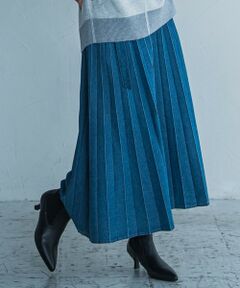 MAYSON GREY / メイソングレイ ミニ・ひざ丈スカート | デニムプリーツスカート