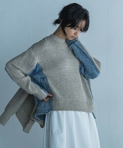 MAYSON GREY / メイソングレイ ニット・セーター | デニムドッキングニットプルオーバー≪手洗い可能≫