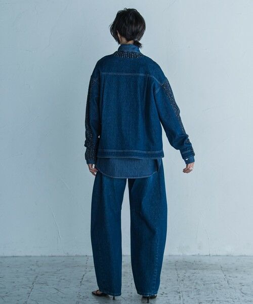 MAYSON GREY / メイソングレイ ニット・セーター | デニムドッキングニットプルオーバー≪手洗い可能≫ | 詳細6