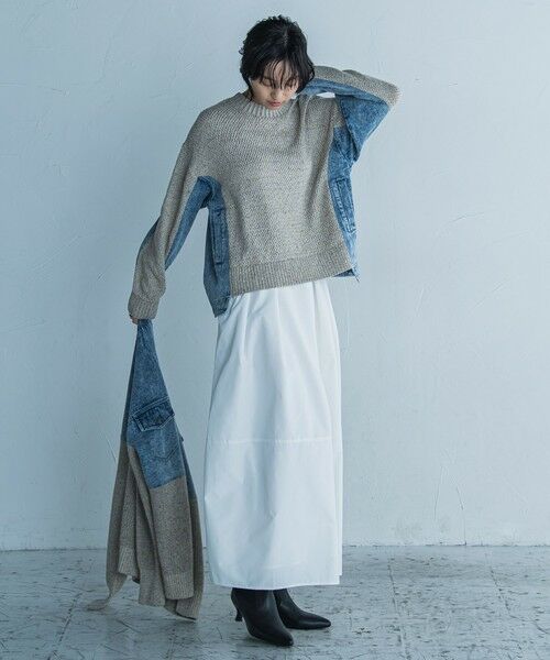 MAYSON GREY / メイソングレイ ニット・セーター | デニムドッキングニットプルオーバー≪手洗い可能≫ | 詳細11