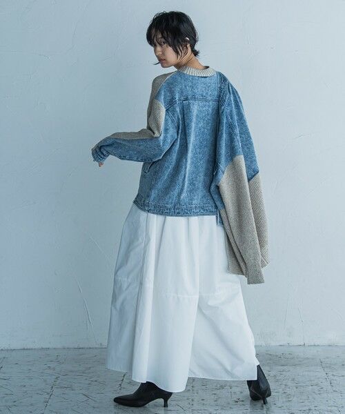 MAYSON GREY / メイソングレイ ニット・セーター | デニムドッキングニットプルオーバー≪手洗い可能≫ | 詳細14