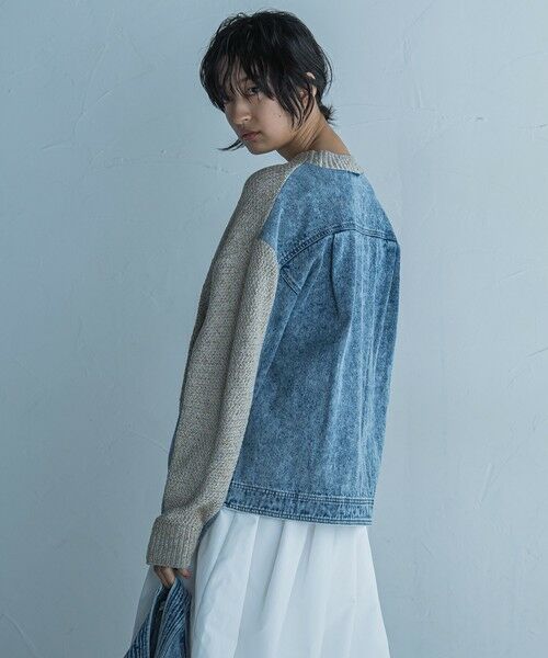 MAYSON GREY / メイソングレイ ニット・セーター | デニムドッキングニットプルオーバー≪手洗い可能≫ | 詳細10