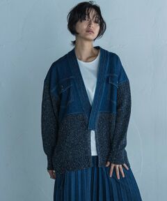 MAYSON GREY / メイソングレイ ニット・セーター | デニムドッキングニットカーデ≪手洗い可能≫