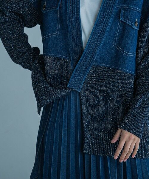 MAYSON GREY / メイソングレイ ニット・セーター | デニムドッキングニットカーデ≪手洗い可能≫ | 詳細11