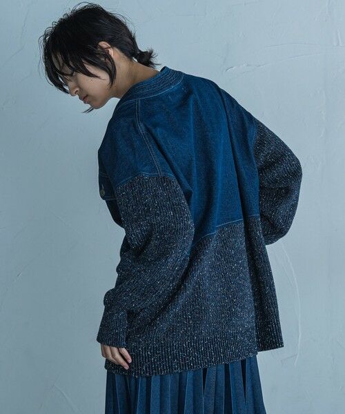 MAYSON GREY / メイソングレイ ニット・セーター | デニムドッキングニットカーデ≪手洗い可能≫ | 詳細3