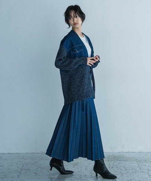 MAYSON GREY / メイソングレイ ニット・セーター | デニムドッキングニットカーデ≪手洗い可能≫ | 詳細6