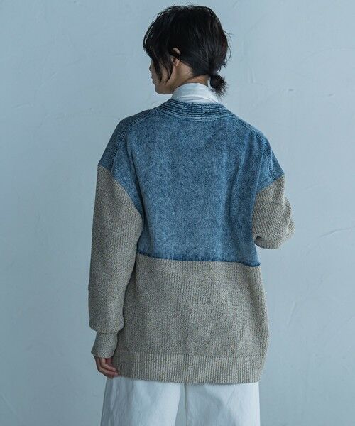 MAYSON GREY / メイソングレイ ニット・セーター | デニムドッキングニットカーデ≪手洗い可能≫ | 詳細20