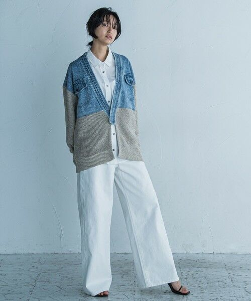 MAYSON GREY / メイソングレイ ニット・セーター | デニムドッキングニットカーデ≪手洗い可能≫ | 詳細21