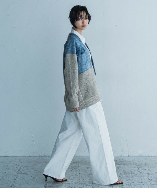MAYSON GREY / メイソングレイ ニット・セーター | デニムドッキングニットカーデ≪手洗い可能≫ | 詳細23