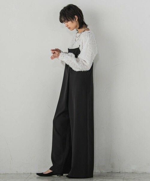 MAYSON GREY / メイソングレイ ロング・マキシ丈ワンピース | アシンメトリーワイドキャミオールインワン≪洗濯機で洗える≫ | 詳細4