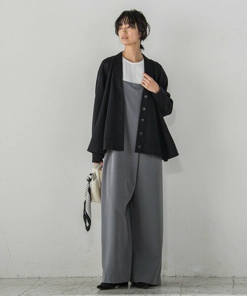 MAYSON GREY / メイソングレイ ロング・マキシ丈ワンピース | アシンメトリーワイドキャミオールインワン≪洗濯機で洗える≫ | 詳細14