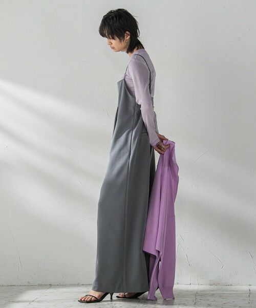 MAYSON GREY / メイソングレイ ロング・マキシ丈ワンピース | アシンメトリーワイドキャミオールインワン≪洗濯機で洗える≫ | 詳細9