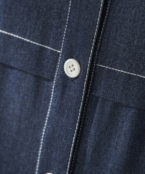 MAYSON GREY / メイソングレイ ロング・マキシ丈ワンピース | シャンブレーサイドプリーツワンピース≪手洗い可能≫ | 詳細3