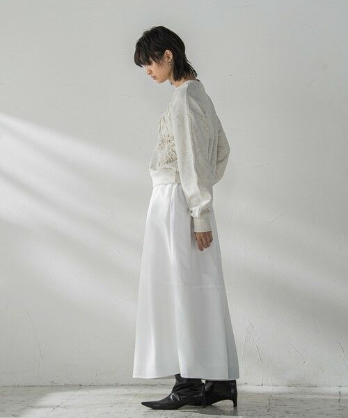 MAYSON GREY / メイソングレイ カットソー | フラワーモチーフスウェットプルオーバー≪手洗い可能≫ | 詳細5