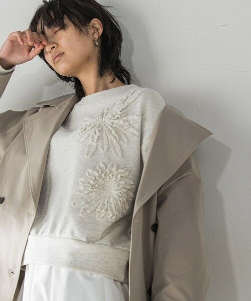 MAYSON GREY / メイソングレイ カットソー | フラワーモチーフスウェットプルオーバー≪手洗い可能≫ | 詳細8