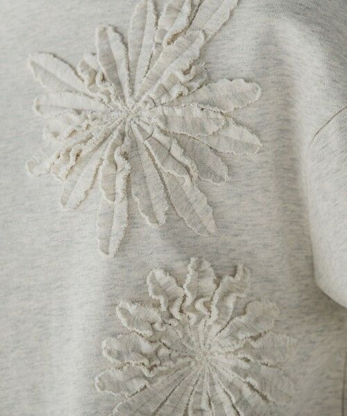 MAYSON GREY / メイソングレイ カットソー | フラワーモチーフスウェットプルオーバー≪手洗い可能≫ | 詳細9