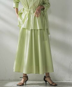 MAYSON GREY / メイソングレイ ミニ・ひざ丈スカート | カラーストライプパネルフレアスカート≪洗濯機で洗える≫