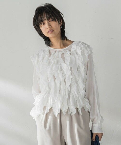 MAYSON GREY / メイソングレイ シャツ・ブラウス | レイヤードフリルブラウス≪手洗い可能≫ | 詳細1