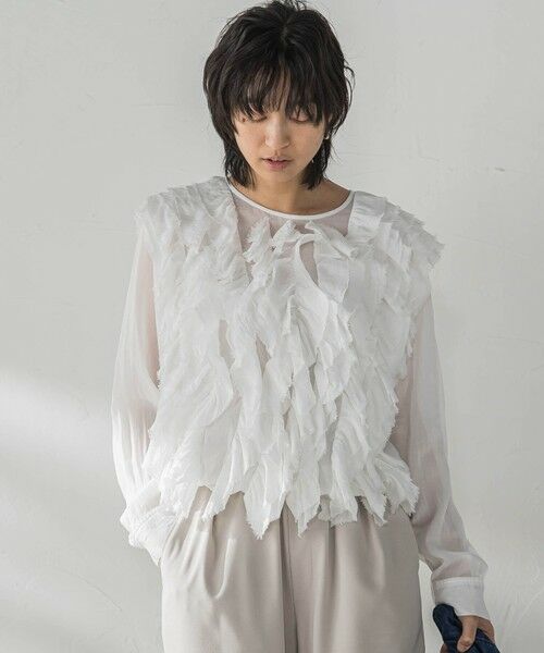 MAYSON GREY / メイソングレイ シャツ・ブラウス | レイヤードフリルブラウス≪手洗い可能≫ | 詳細2