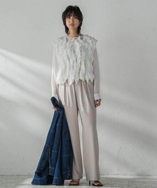 MAYSON GREY / メイソングレイ シャツ・ブラウス | レイヤードフリルブラウス≪手洗い可能≫ | 詳細4