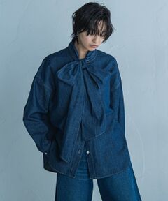 MAYSON GREY / メイソングレイ シャツ・ブラウス | デニムボウタイブラウス≪洗濯機で洗える≫
