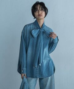 MAYSON GREY / メイソングレイ シャツ・ブラウス | デニムボウタイブラウス≪洗濯機で洗える≫