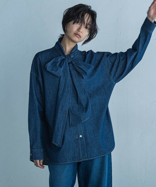 MAYSON GREY / メイソングレイ シャツ・ブラウス | デニムボウタイブラウス≪洗濯機で洗える≫ | 詳細2