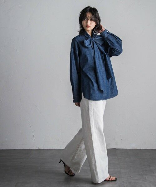 MAYSON GREY / メイソングレイ シャツ・ブラウス | デニムボウタイブラウス≪洗濯機で洗える≫ | 詳細14