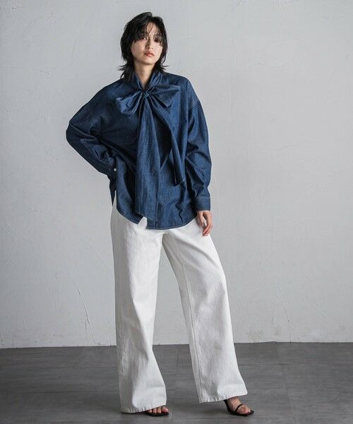 MAYSON GREY / メイソングレイ シャツ・ブラウス | デニムボウタイブラウス≪洗濯機で洗える≫ | 詳細15