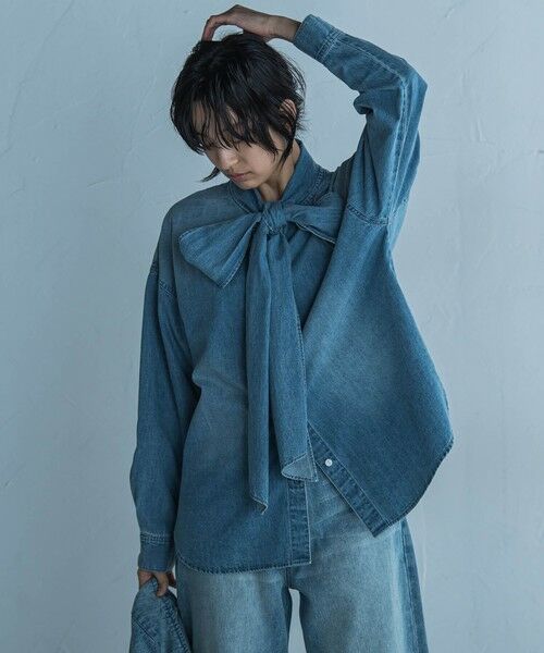 MAYSON GREY / メイソングレイ シャツ・ブラウス | デニムボウタイブラウス≪洗濯機で洗える≫ | 詳細18