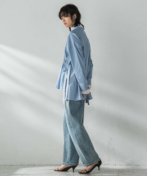 MAYSON GREY / メイソングレイ シャツ・ブラウス | カラーストライプウエストマークオーバーシャツ≪洗濯機で洗える≫ | 詳細5