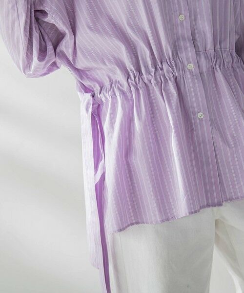 MAYSON GREY / メイソングレイ シャツ・ブラウス | カラーストライプウエストマークオーバーシャツ≪洗濯機で洗える≫ | 詳細22