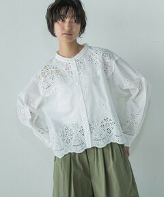 MAYSON GREY / メイソングレイ シャツ・ブラウス | 叶えるスカラップ刺繍クロップドシャツ≪手洗い可能≫